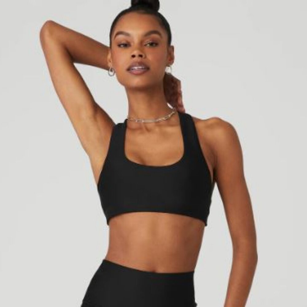 Abercrombie YPB Black Racerback Sports Bra